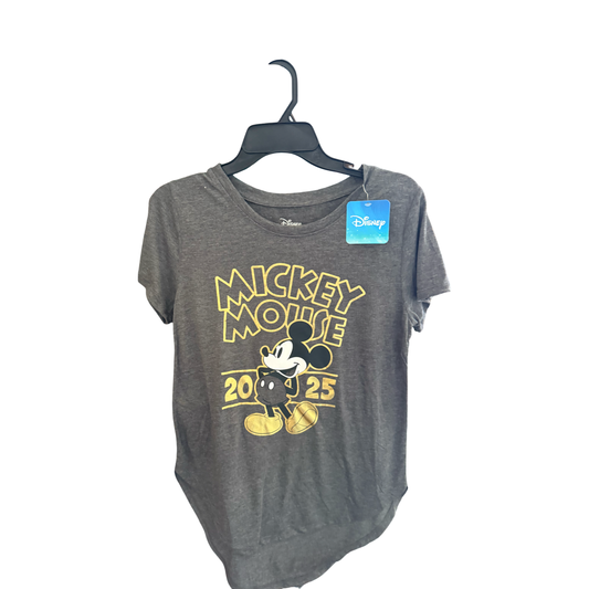 Disney Mickey Mouse 2025 Graphic Gray Tee (Size is Junior Women XX-Large)