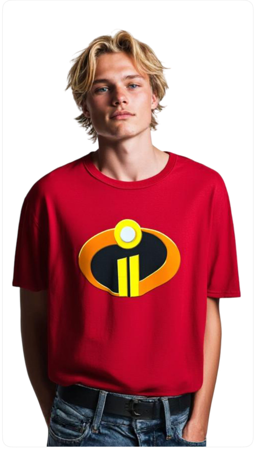 Disney Pixar The Incredibles Logo Red Tee (Size is Youth XL)